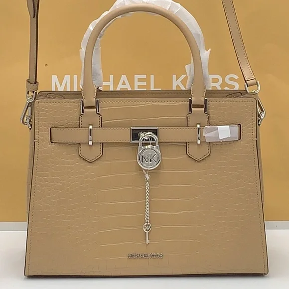 Michael Kors Hamilton Medium
Satchel Crossbody Croc Embossed
CAMEL COLOR - Picture 7 of 15